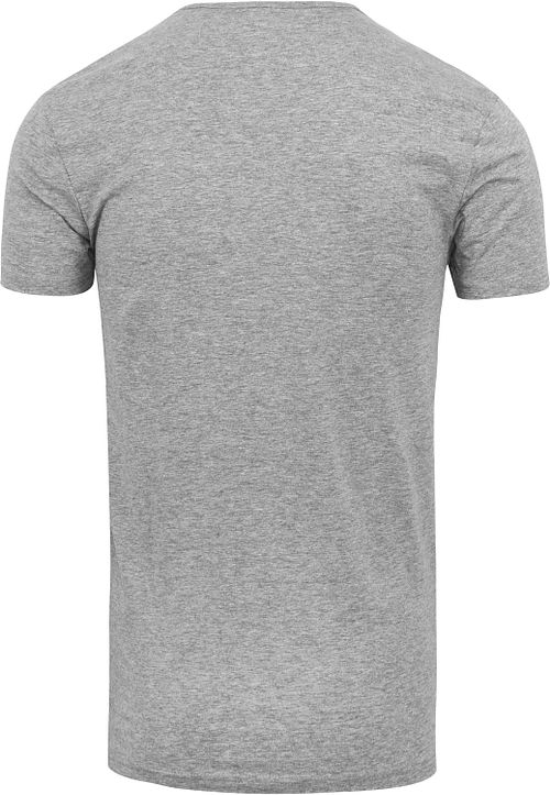 Garage Stretch Basic T-Shirt Grau V-Ausschnitt Product / Achterkant