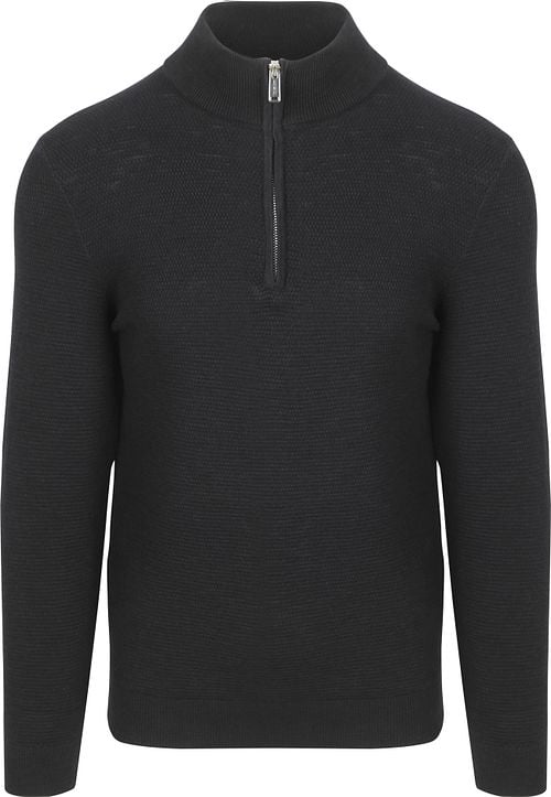 Profuomo Half Zip Pullover Structure Navy