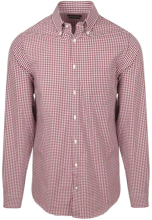 Steppin' Out Chemise Poplin A Carreaux Rouge