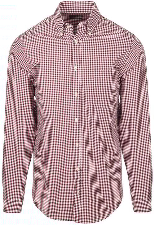 Steppin' Out Poplin Shirt Checks Red