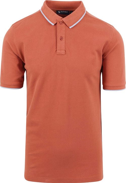 Suitable Respect Polo Shirt Tip Ferry Terracotta Product