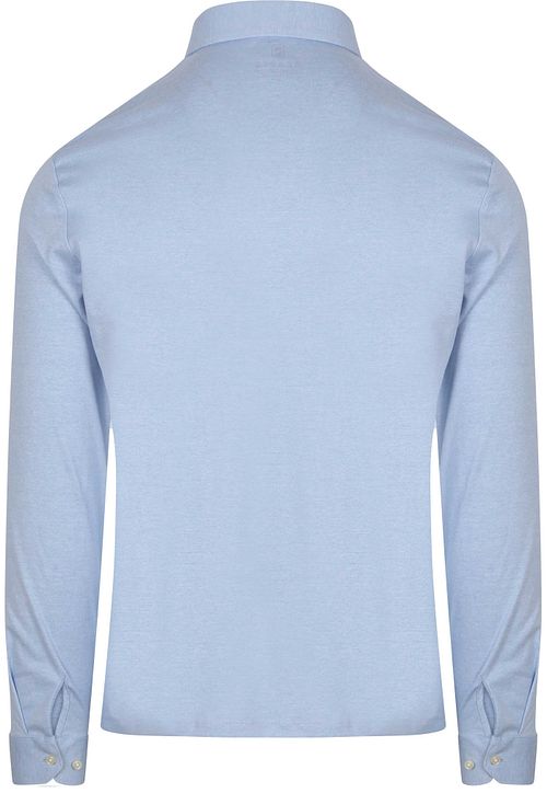Desoto Longsleeve Poloshirt Essential Light Blue Product / Achterkant