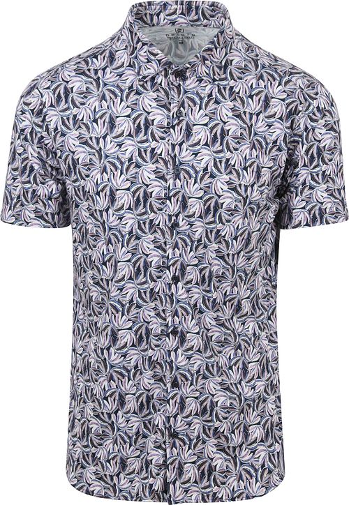 Desoto Short Sleeve Jersey Shirt Floral Print Purple Product