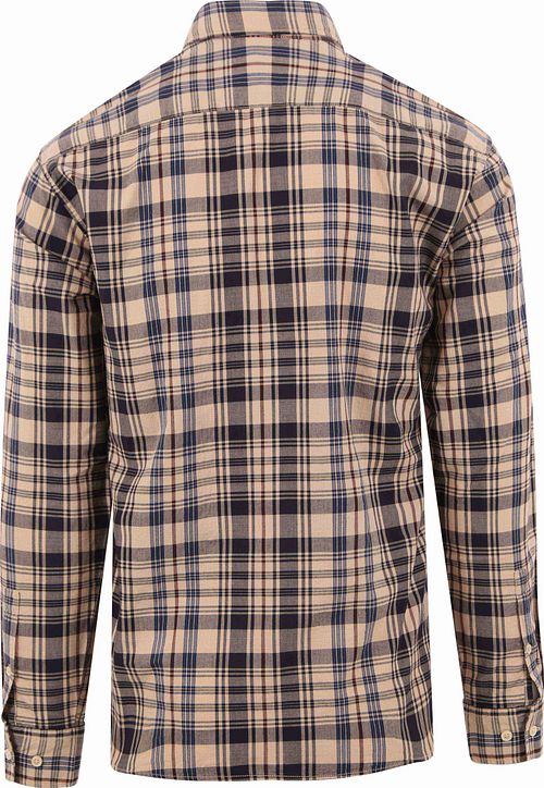 Marc O'Polo Shirt Plaid Beige Product / Achterkant