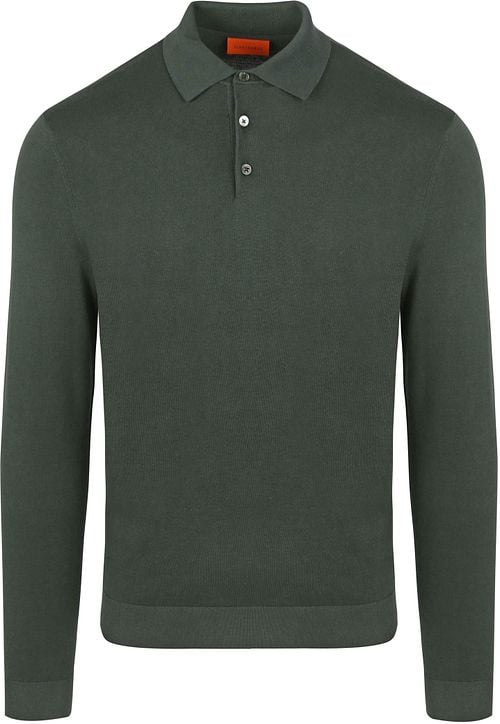 Suitable Compact Cotton Polo Shirt Dark Green Product