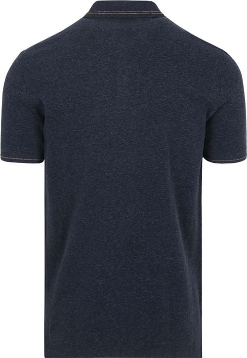 R2 Amsterdam Polo Soft Solid Blue Product / Achterkant