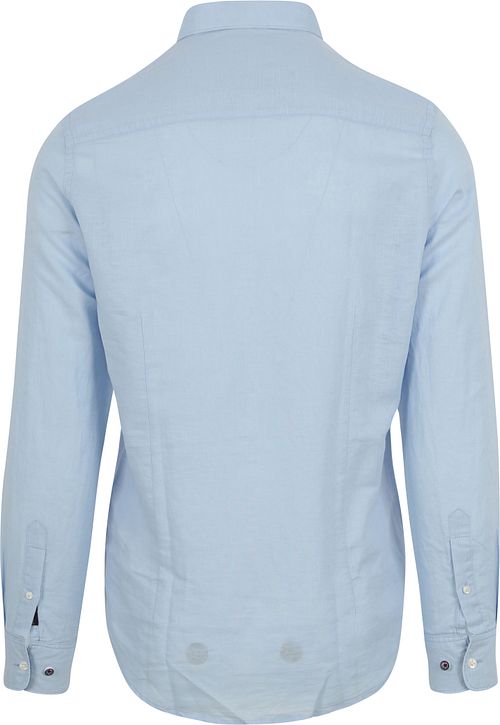 NZA Shirt Okarito Linen Light Blue Product / Achterkant
