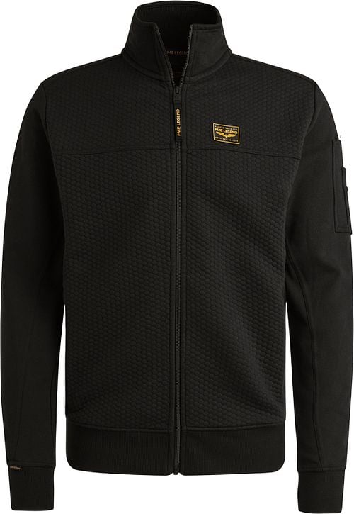 PME Legend Cardigan Jacquard Interlock Black