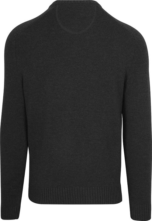 Suitable Lambswool Pullover O-Neck Anthracite Product / Achterkant