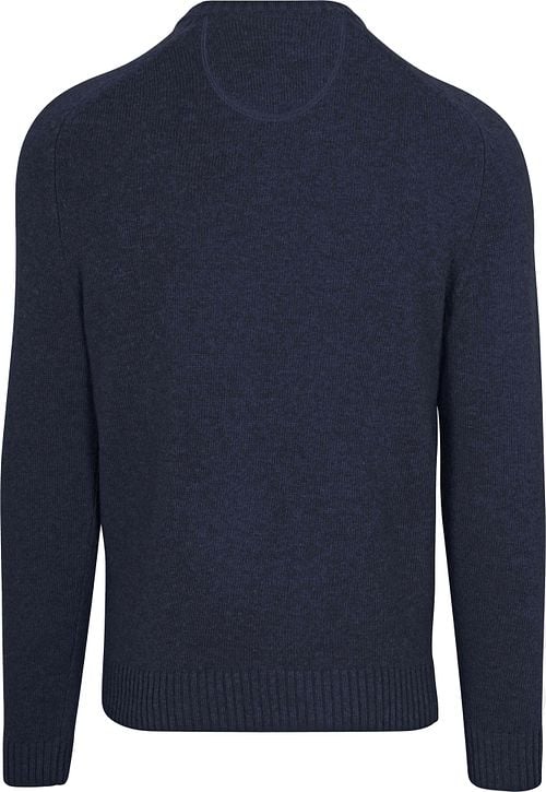 Suitable Lamswol Trui Ronde Hals Navy Product / Achterkant