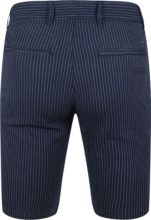 Suitable Aswin Short Dark Blue Striped Product / Achterkant