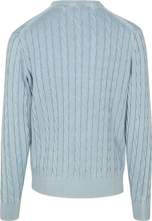 Tommy Hilfiger Pullover Cable Lichtblauw Product / Achterkant