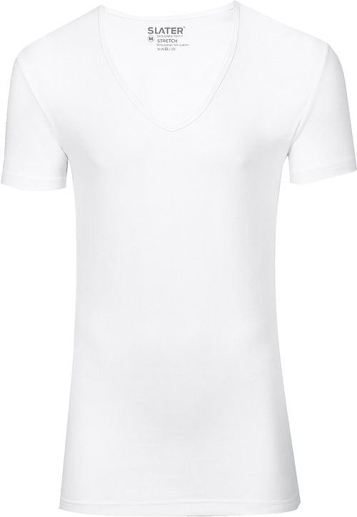 Slater 2-pack Stretch Deep V-neck T-shirt White Product