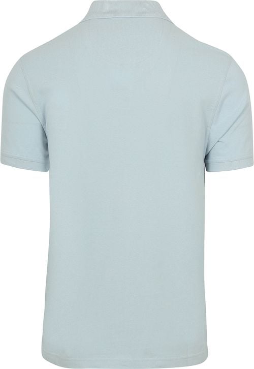Barbour Tartan Pique Polo Shirt Light Blue Product / Achterkant