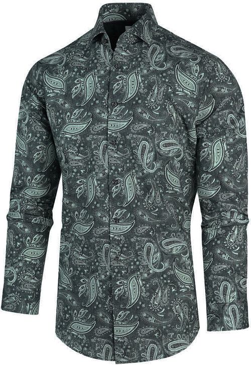Blue Industry Overhemd Paisley Groen Product
