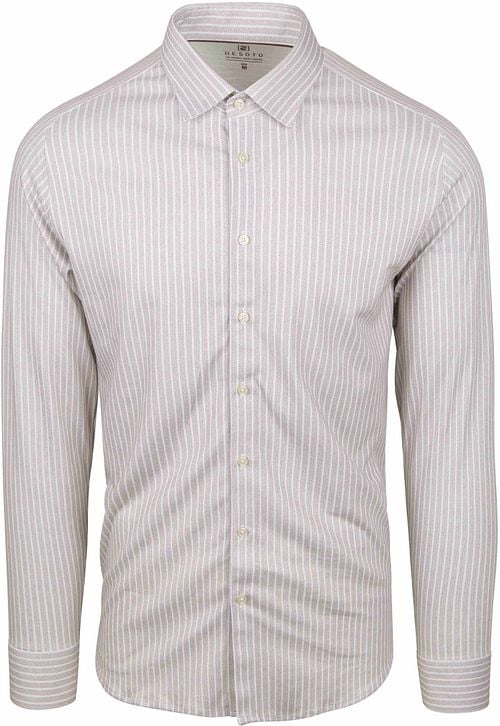 Desoto Shirt Kent Stripes Beige Product