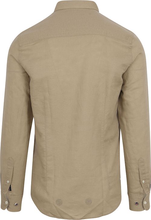 NZA Shirt Okarito Linen Beige Product / Achterkant