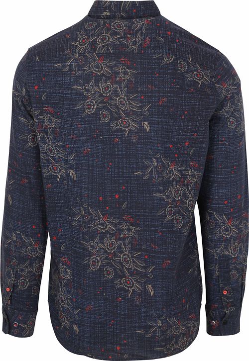 NZA Hemd Gunner Print Navy Product / Achterkant