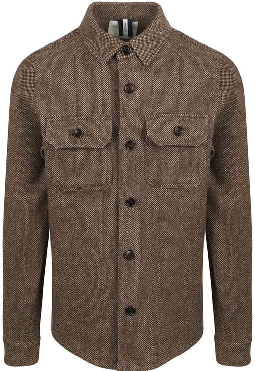 Profuomo Textured Overshirt Wool Brown Product