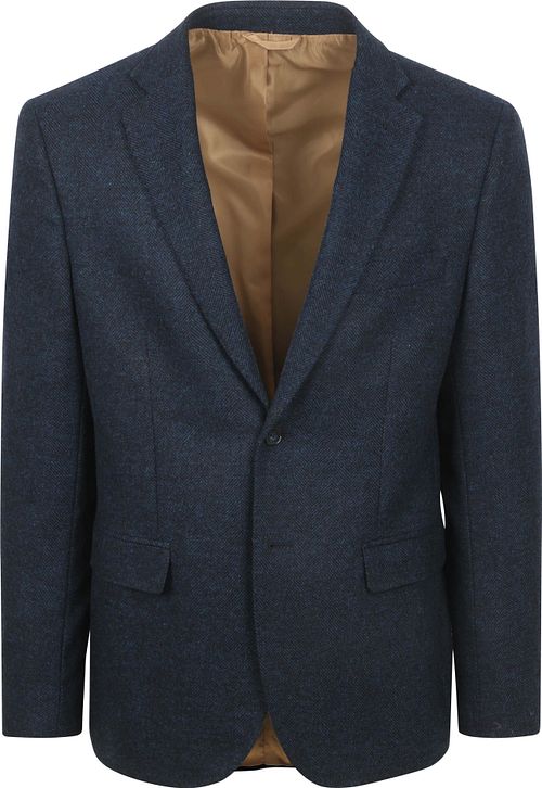 Suitable Colbert Herringbone Laine Mérinos Marine