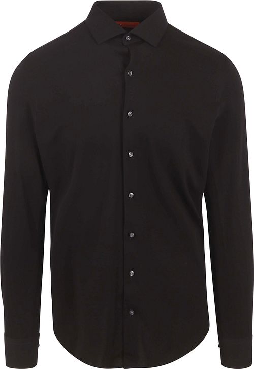Suitable Hemd Knitted Pique Schwarz Product