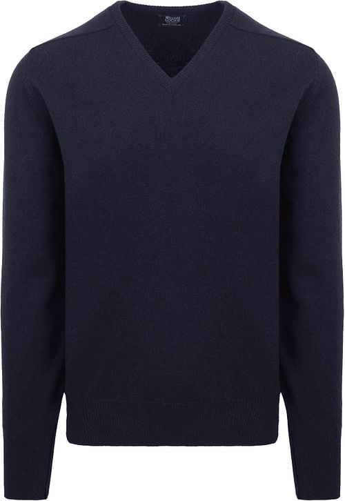 William Lockie V-Neck Lambswool Navy Product