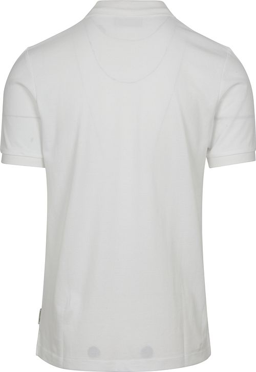 Scotch And Soda Core Piqué Polo Blanche Product / Achterkant