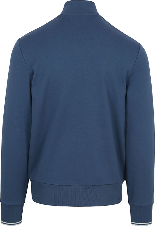 Fred Perry Half Zip Trui Mid Blauw Product / Achterkant