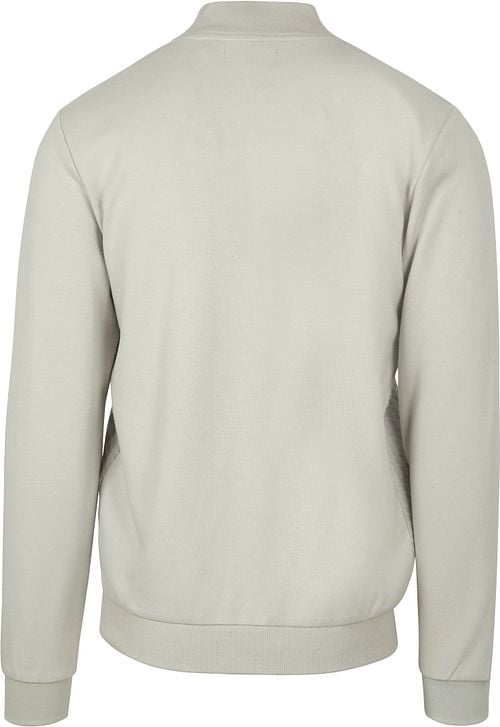 No Excess Cardigan Zipper Jacquard Chalk Product / Achterkant