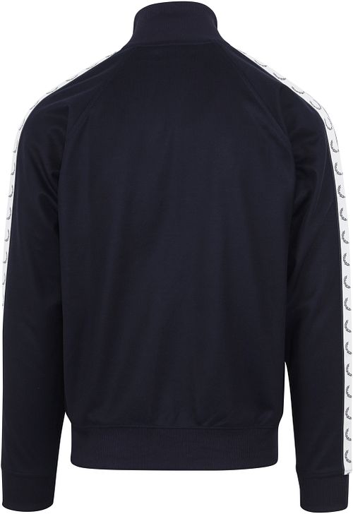 Fred Perry Taped Track Jacket Carbon Blue Product / Achterkant