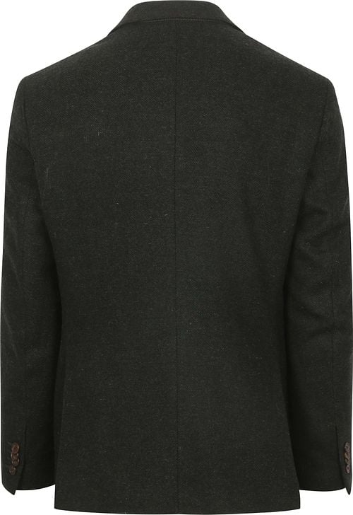 Suitable Blazer Herringbone Merino Wool Dunkelgrün