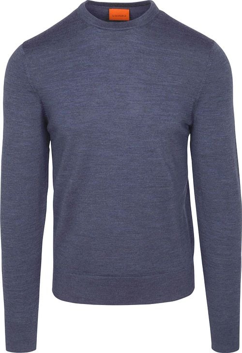 Suitable Merino Pullover Denim Blauw Product