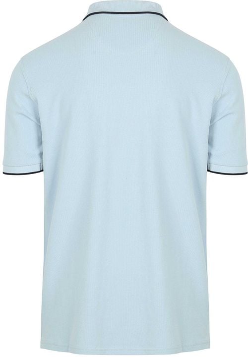 Suitable Respect Polo Shirt Tip Ferry Light Blue Product / Achterkant