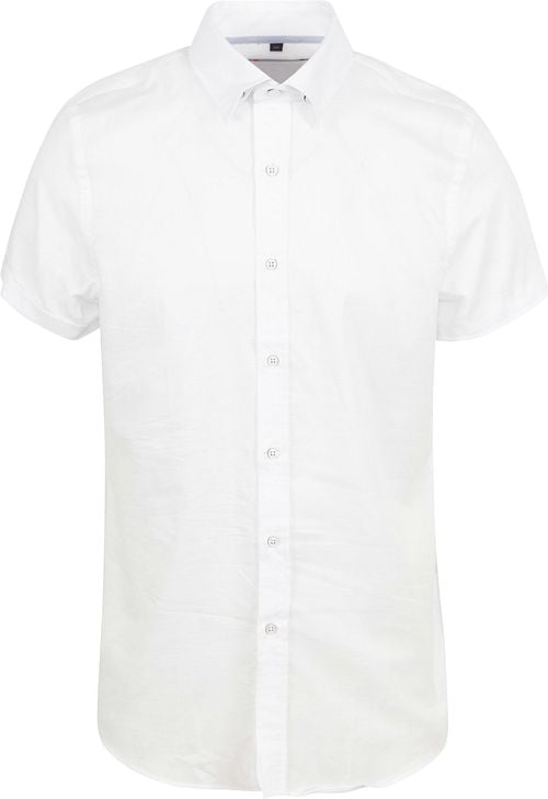 Suitable Short Sleeve Overhemd Linnen Wit Product