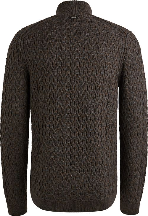 Vanguard Pullover Half Zip Wool Brown Product / Achterkant