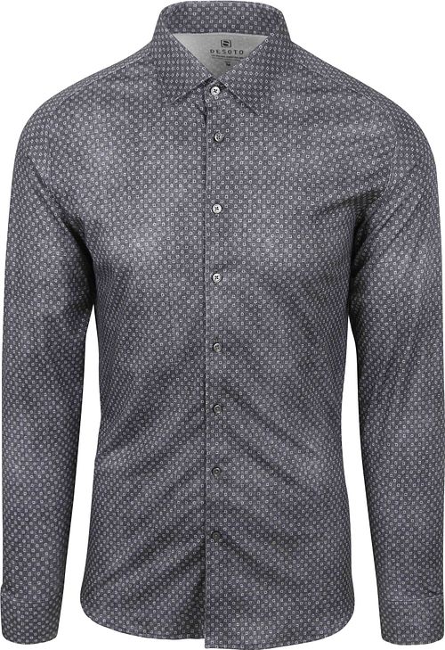 DESOTO Hemd Druck Denim Dunkelblau Product