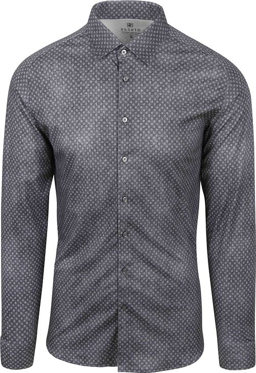 Desoto Shirt Print Denim Dark Blue Product