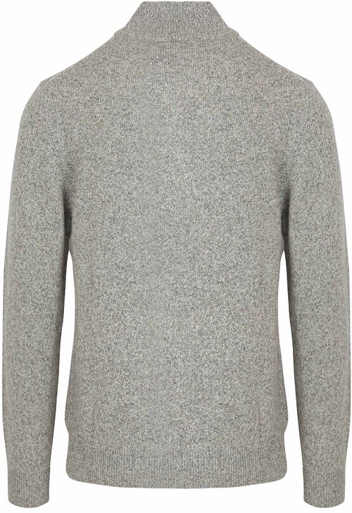 Profuomo Pull-over Col Camionneur Laine D'Agneau Gris Mélangé Product / Achterkant