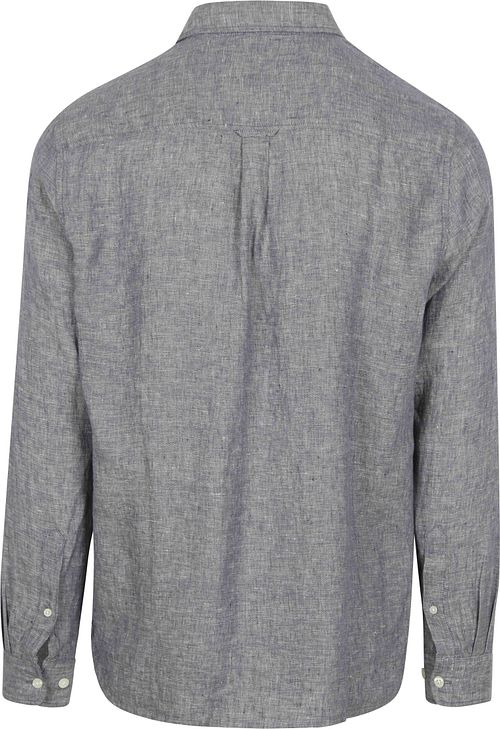 KnowledgeCotton Apparel Shirt Linen Vintage Indigo Product / Achterkant