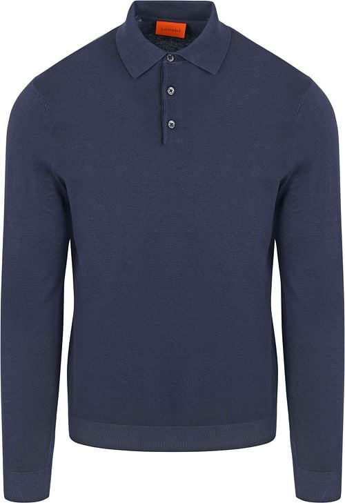 Suitable Compact Cotton Poloshirt Navy Product