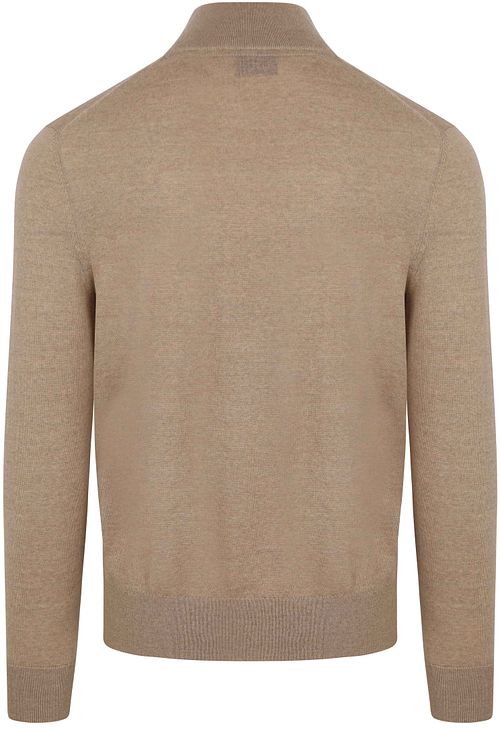 Suitable Merino Half Zip Pullover Beige Product / Achterkant