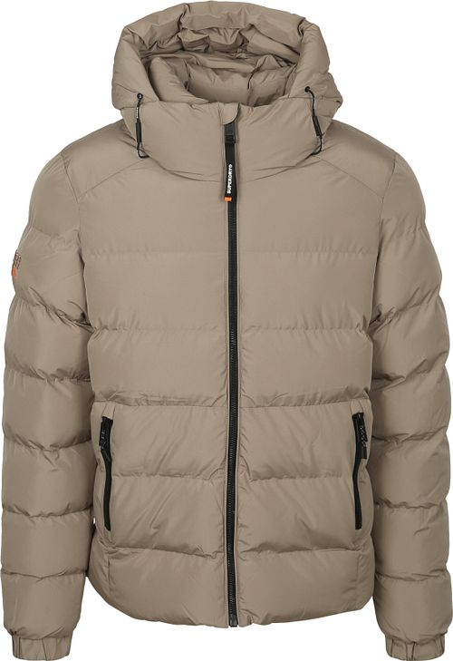 Superdry Pufferjas Hooded Greige Product