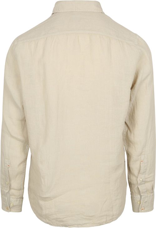 BOSS Relegant Shirt Linen Ecru Product / Achterkant