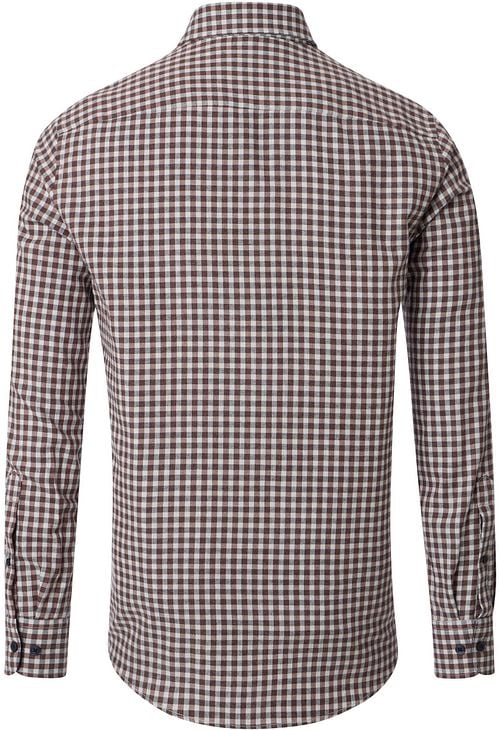 Casa Moda Casual Shirt Checks Brown Product / Achterkant