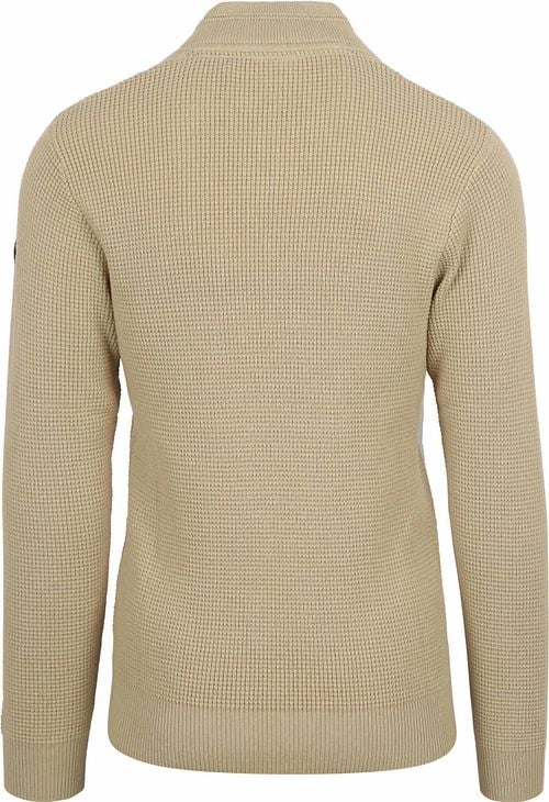 No Excess Half Zip Pullover Structure Melange Beige Product / Achterkant