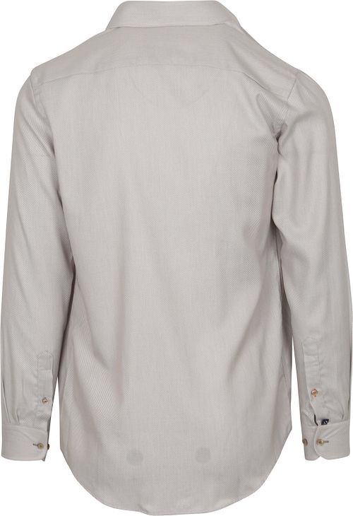 Suitable Overhemd Jacquard Luxe Beige