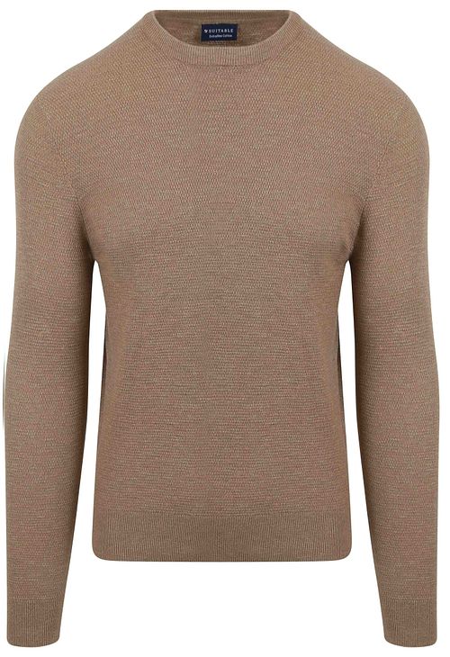 Suitable Trui Structuur Taupe Product