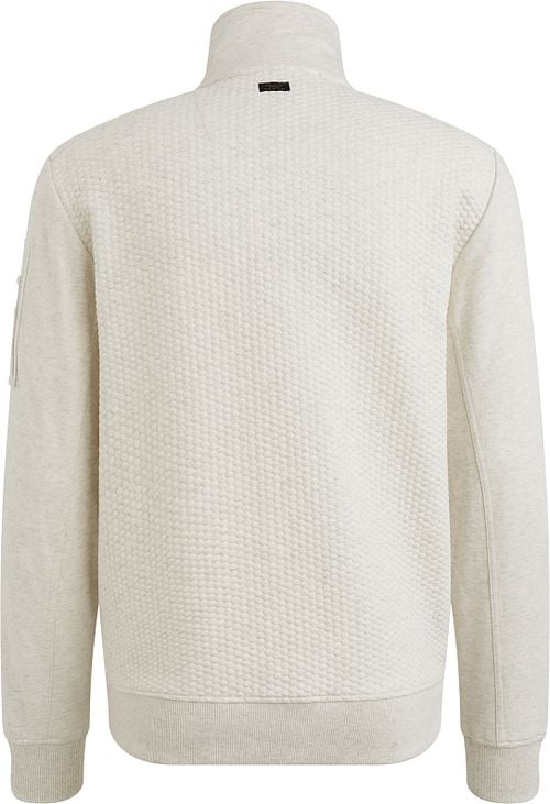 PME Legend Cardigan Jacquard Interlock Greige Product / Achterkant
