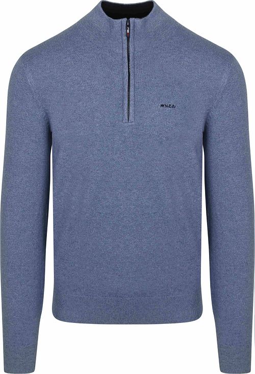 NZA Half Zip Sweater Christopher Melange Soft Blue Product