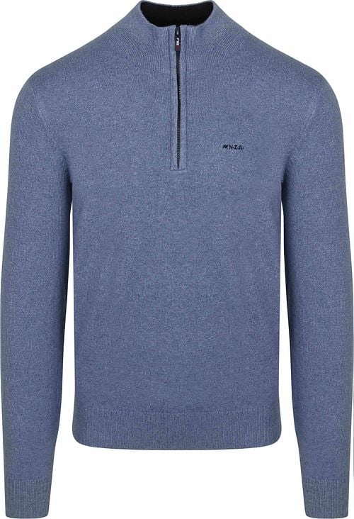 NZA Half Zip Trui Christopher Melange Soft Blue Product